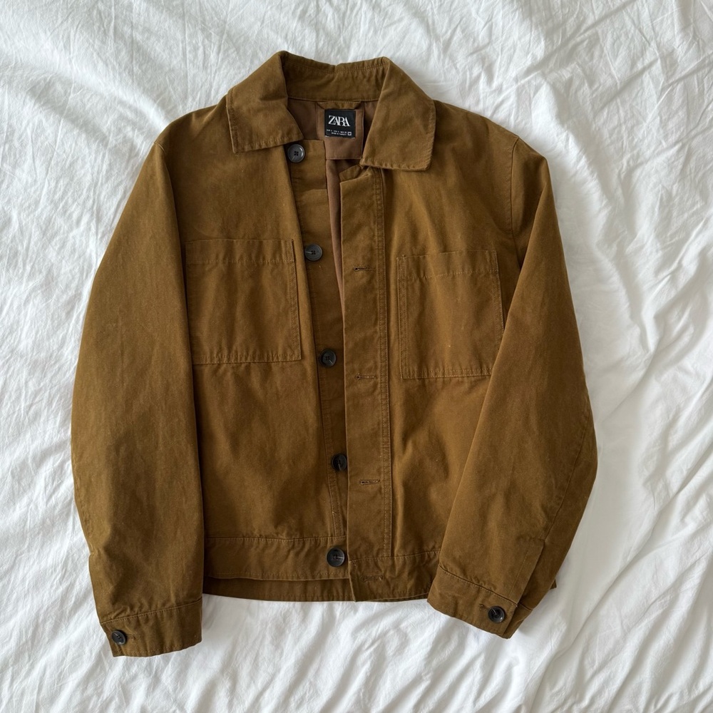 Zara Men's Tan Shirt Jacket